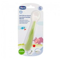 Chicco mekana silikonska kašika 6m + zelena