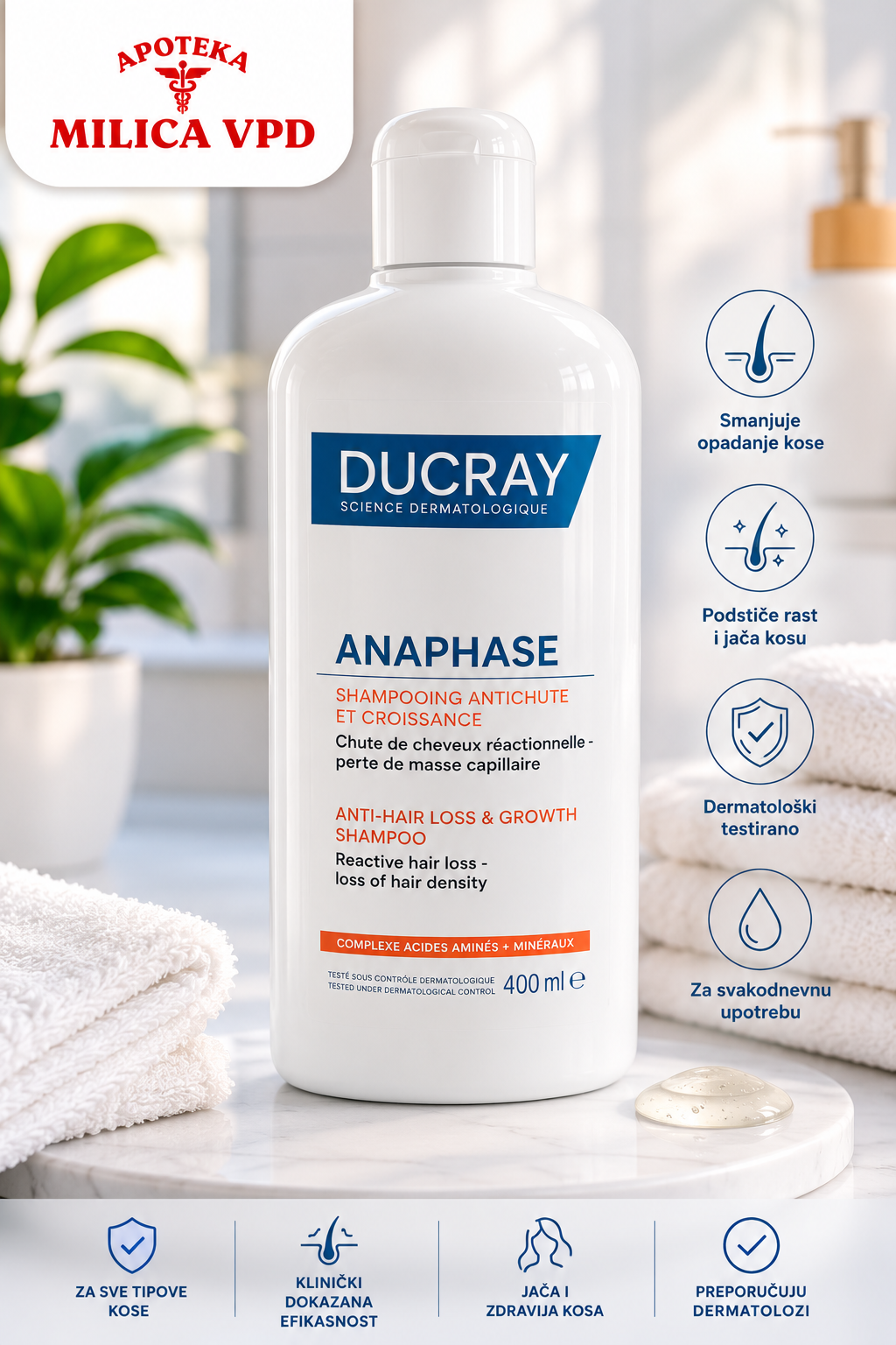 Ducray Anaphase šampon 400ml