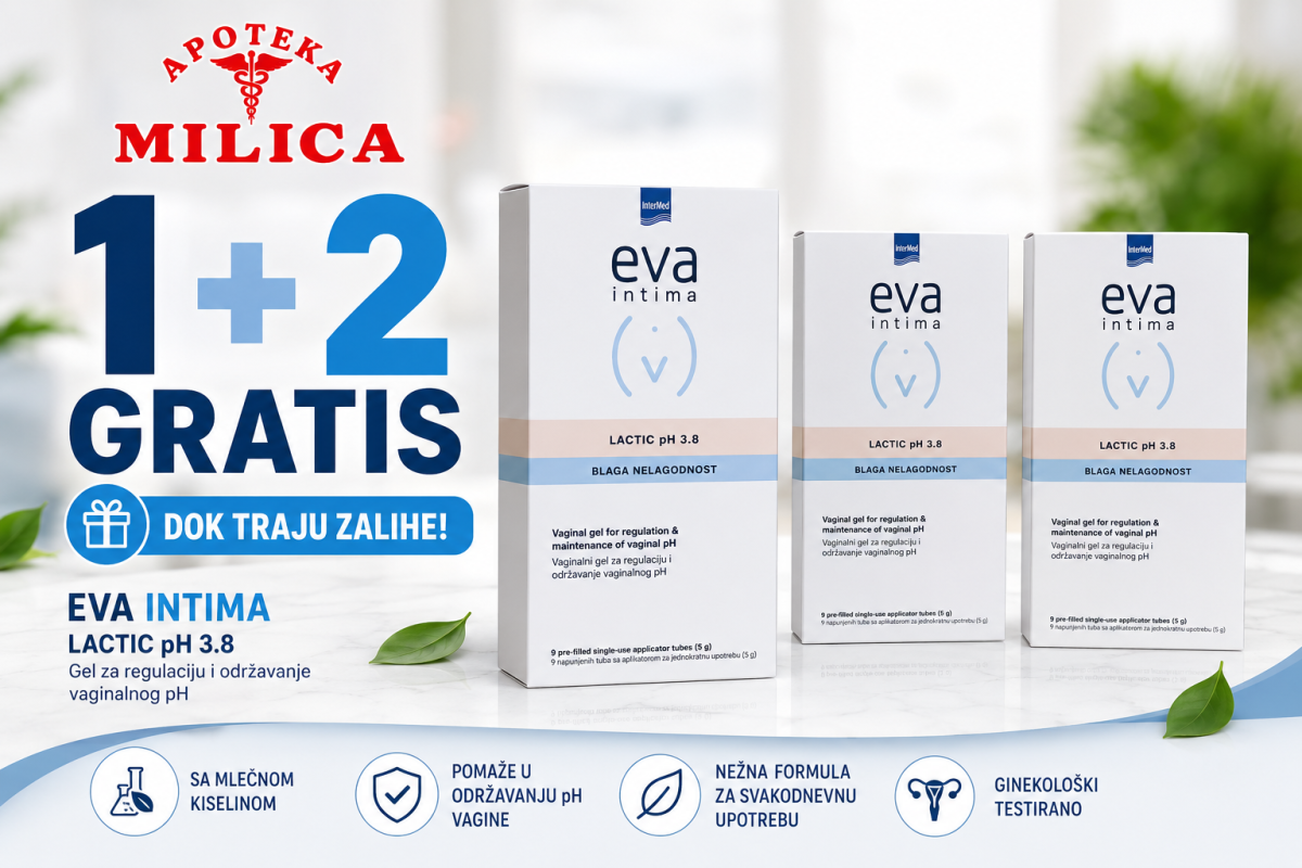 EVA INTIMA LACTIC GEL pH 3.8 1+2 GRATIS