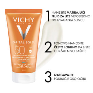 Vichy Capital Soleil – Dry touch finish za lice SPF 50+ 50ml