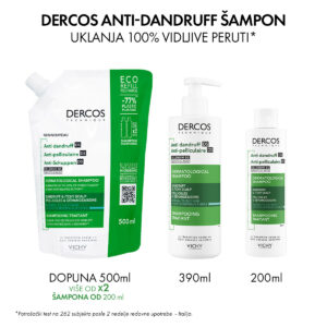 Vichy Dercos šampon protiv peruti za normalnu ili masnu kosu 390ml