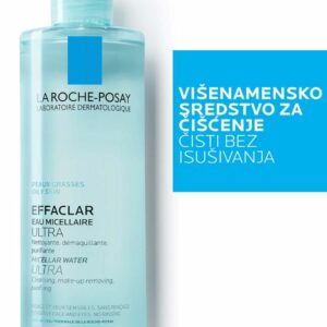 La Roche-Posay EFFACLAR Micelarna voda za čišćenje kože i uklanjanje šminke, masna i osetljiva koža, 400 ml
