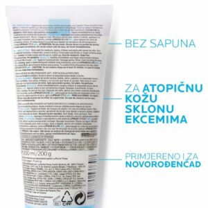 La Roche-Posay LIPIKAR SYNDET AP+ Kremasti gel za tuširanje obogaćen lipidima za svakodnevno pranje osetljive suve kože s osećajem svraba i iritacija, pogodno za bebe, decu i odrasle, 200 ml