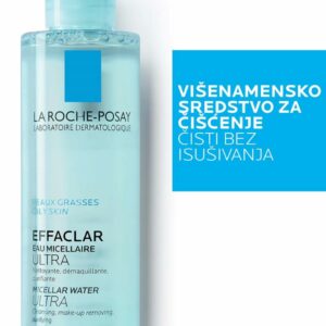 La Roche-Posay EFFACLAR Micelarna voda za čišćenje kože i uklanjanje šminke, masna i osetljiva koža, 200 ml