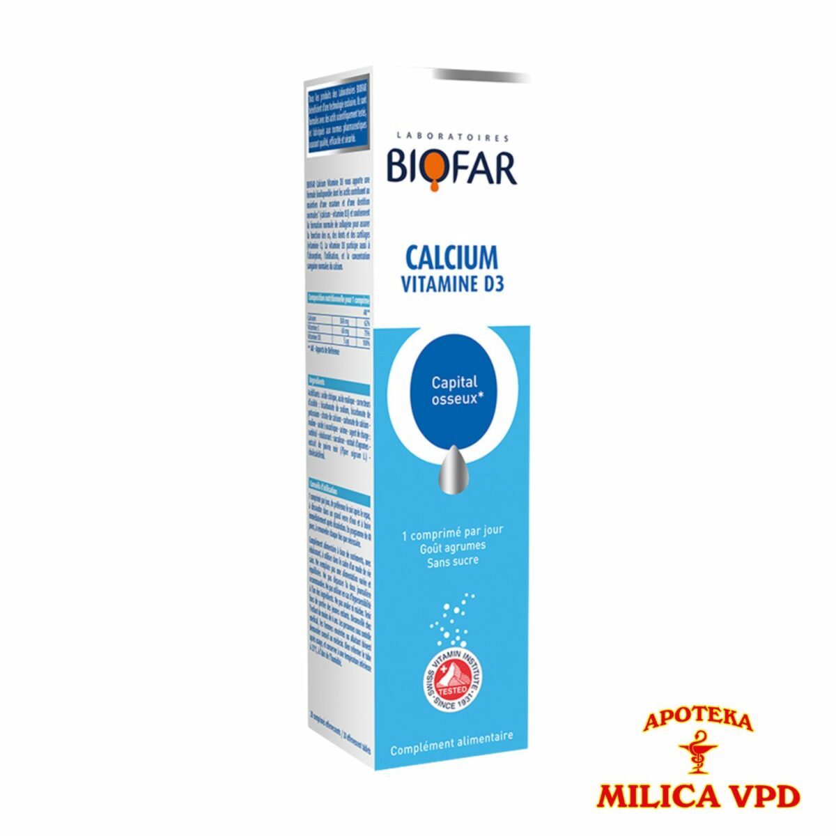 Biofar Vital Kalcijum - Vitamin D3 20 šumećih tableta