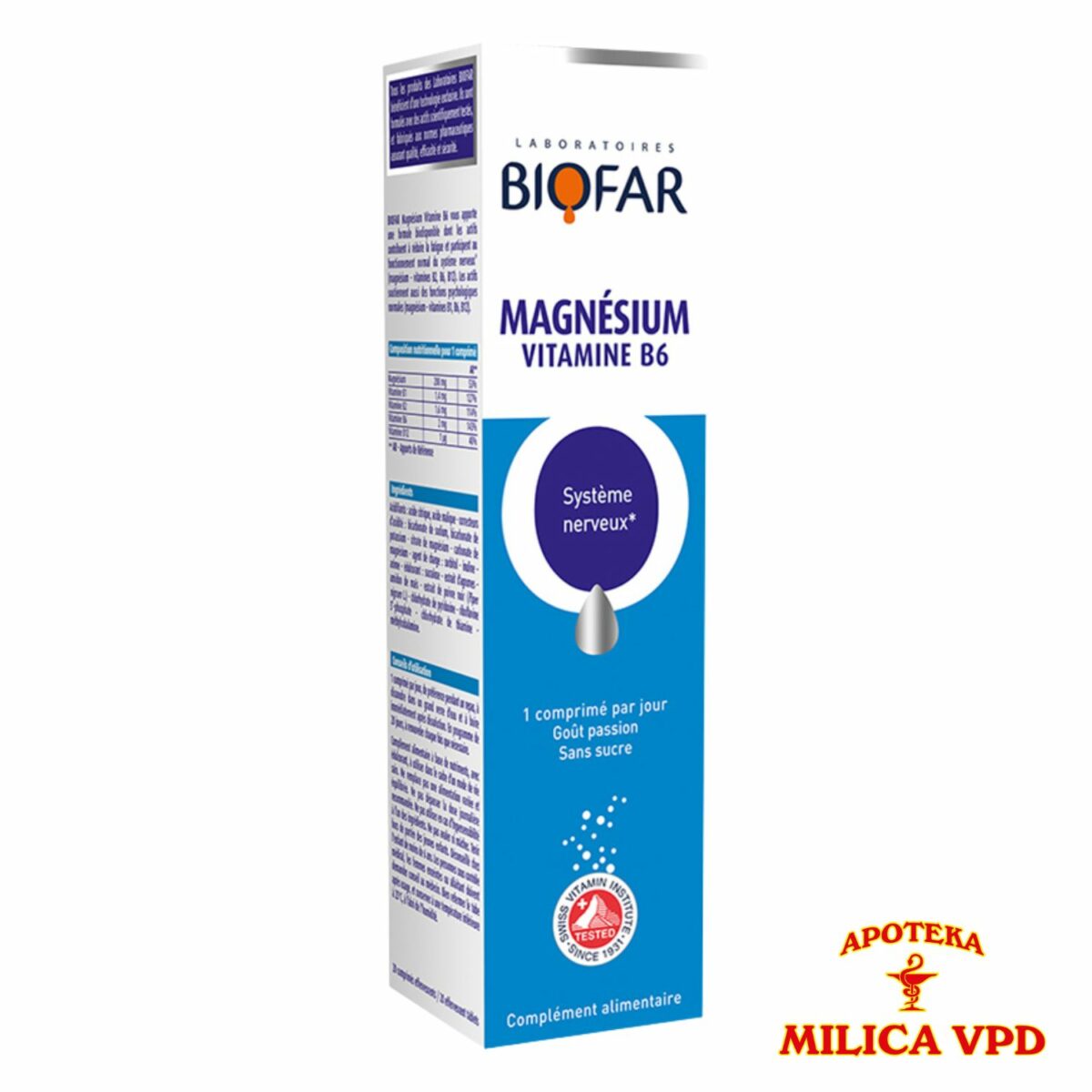 Biofar Vital Magnezijum - Vitamin B6 20 šumećih tableta