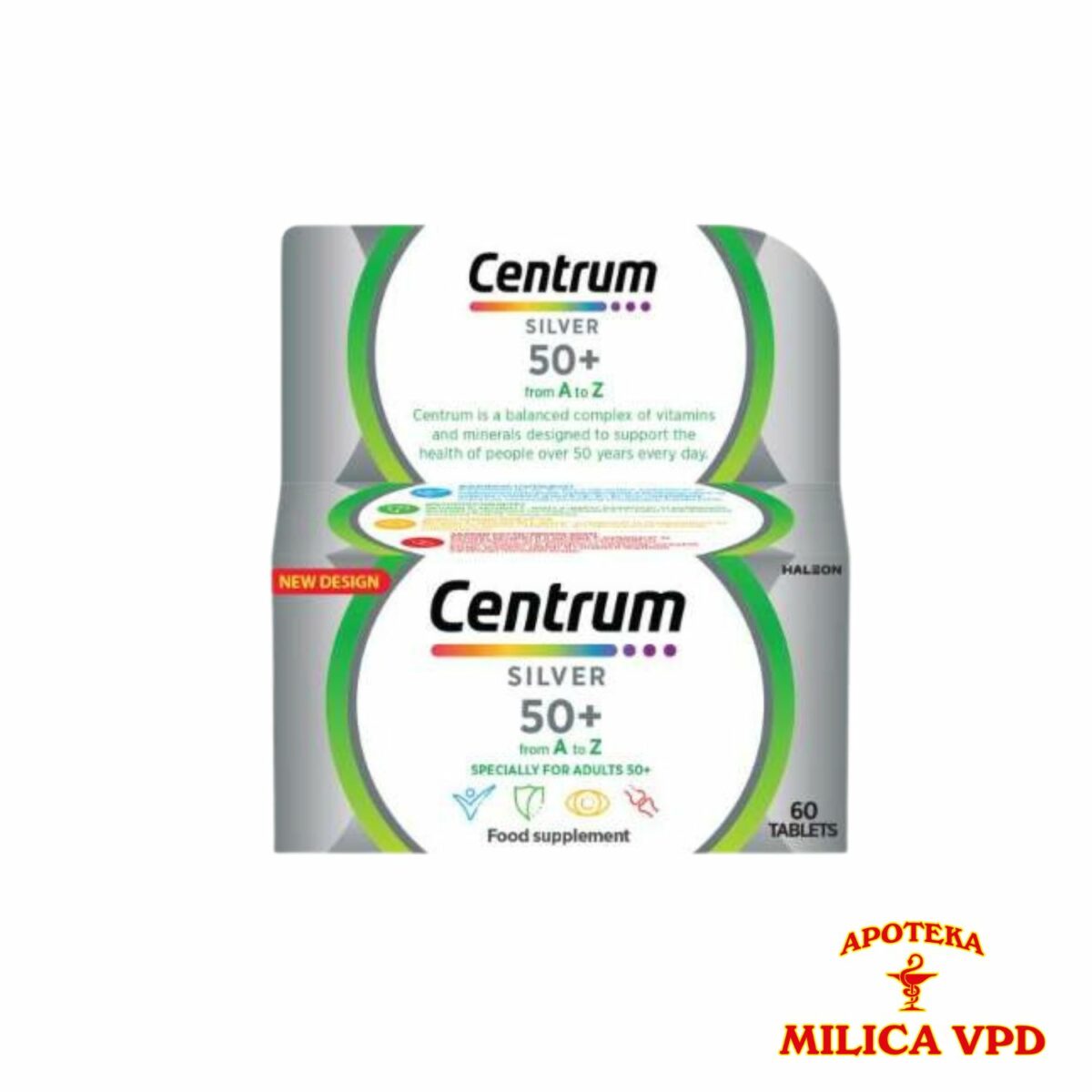 Centrum Silver 50+: kompleks vitamina i minerala za starije od 50 godina - 60 tableta
