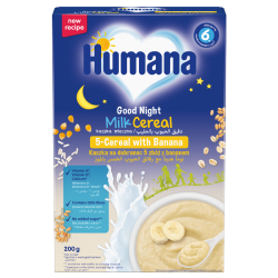 Humana mlečna instant kaša 5 žitarica i banana 200g