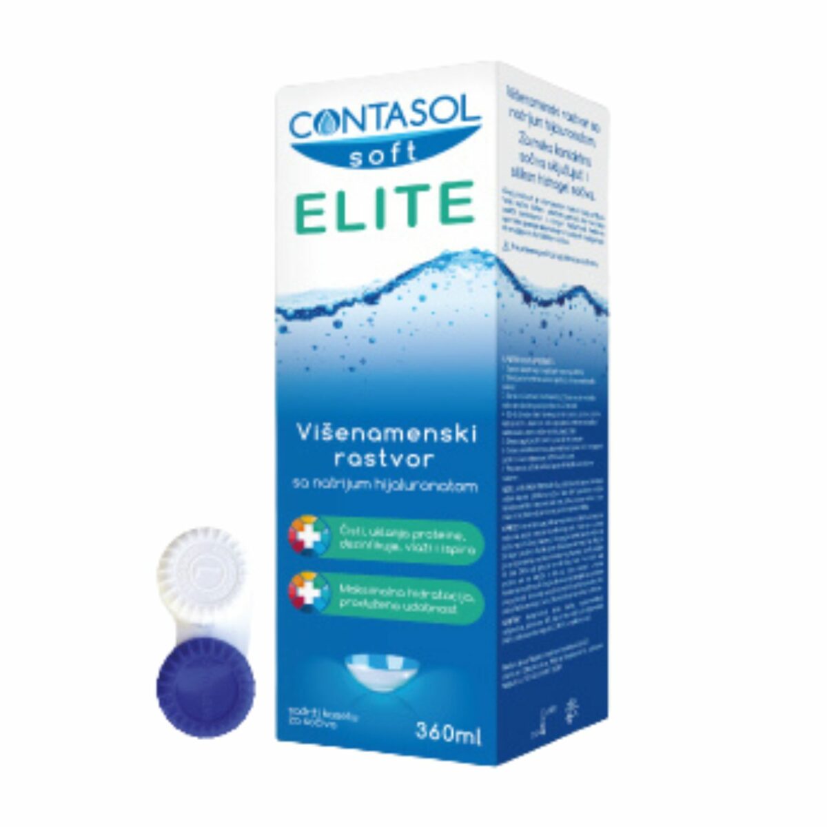 Contasol Soft Elite višenamenski rastvor za meka kontaktna sočiva sa natrijum hijaluronatom  360ml