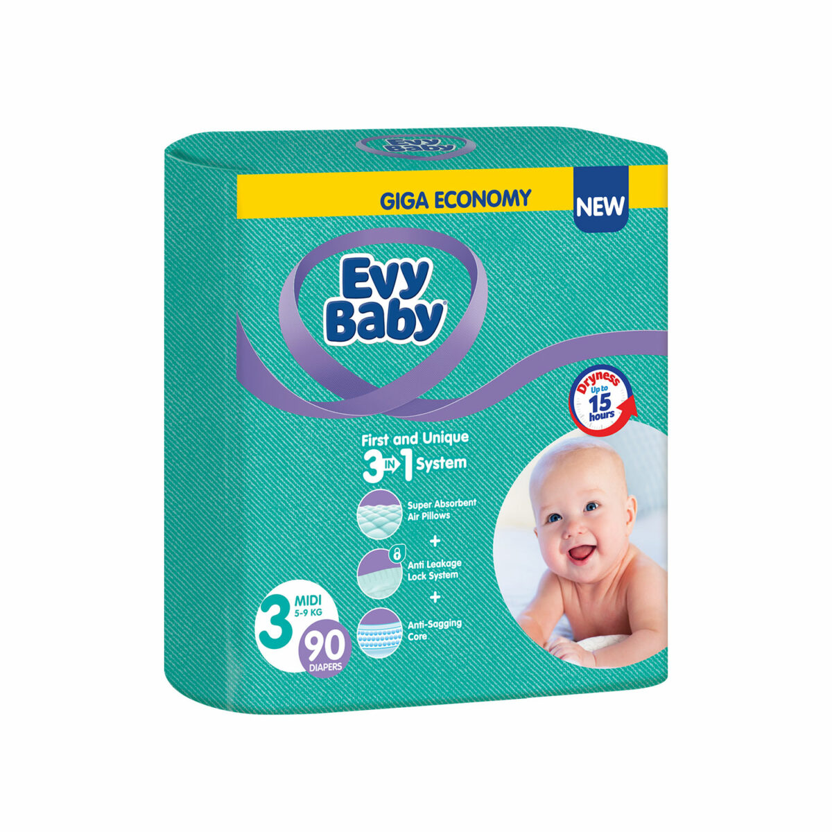 Evy Baby pelene 3 midi (5-9kg) A90