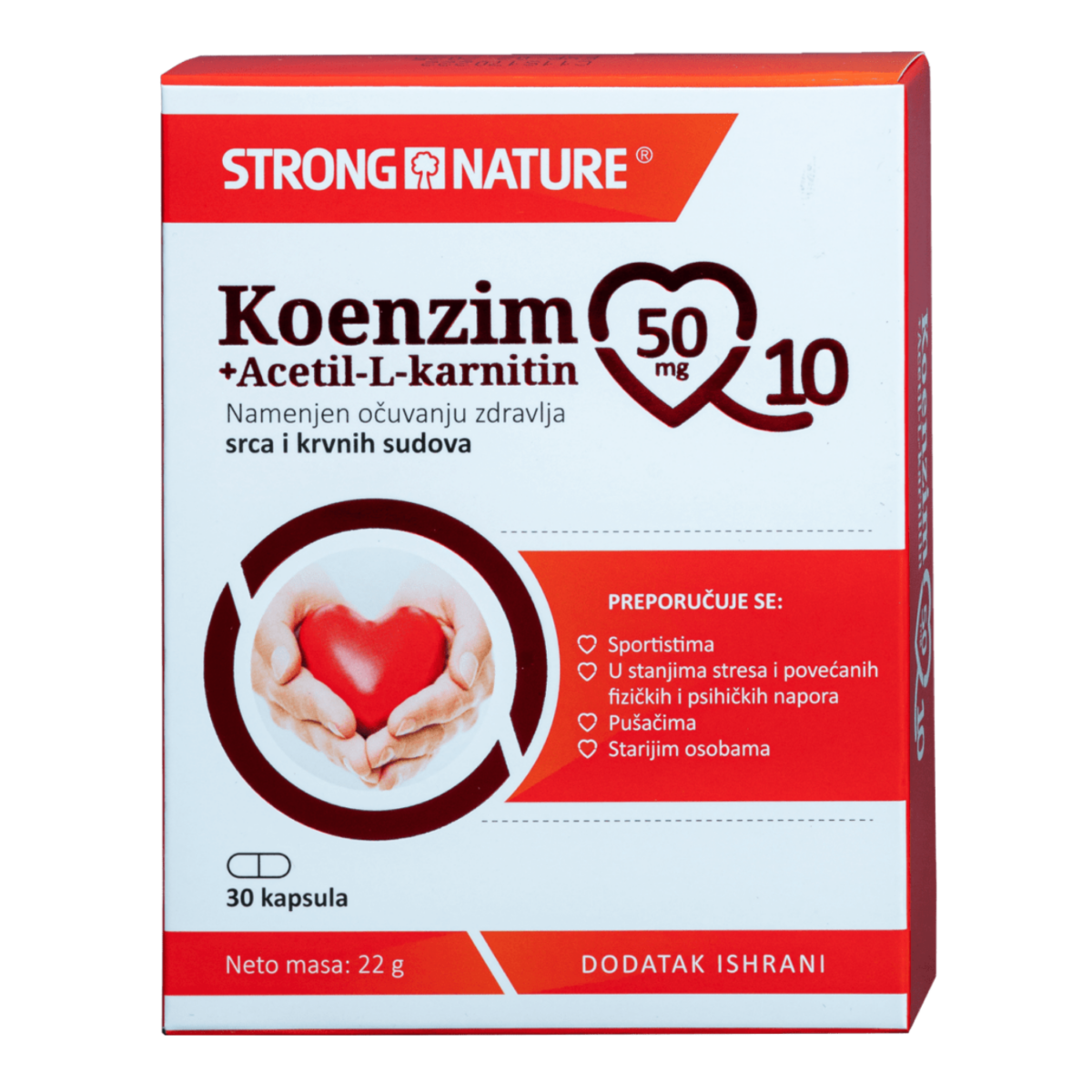 Strong Nature Koenzim Q10 + Acetil-L-Karnitin 50mg+500mg A30