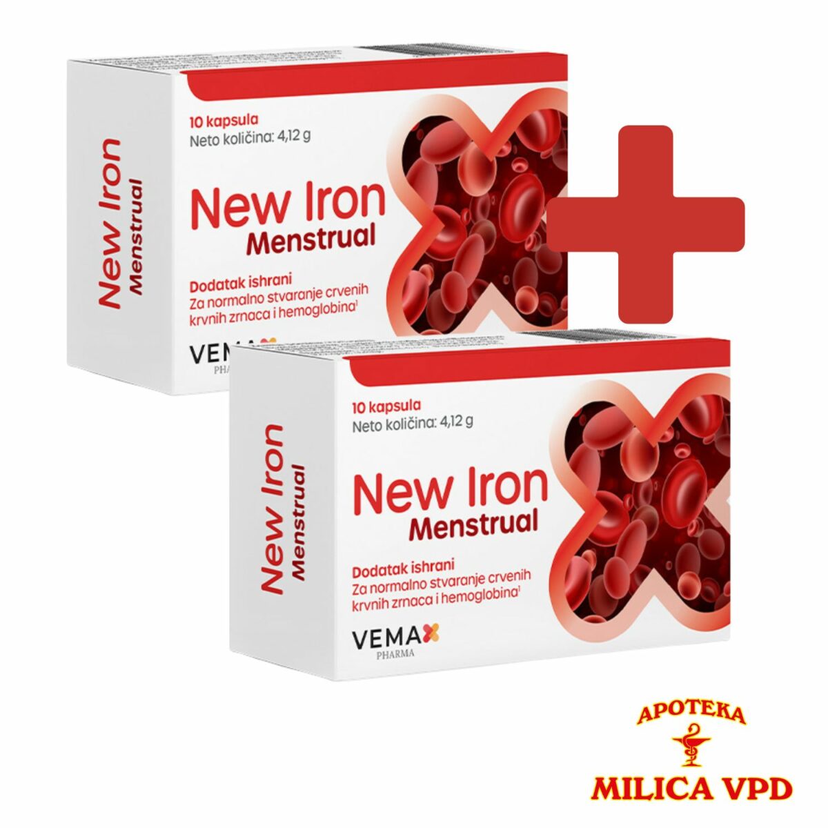 New Iron Max Menstrual 10 kapsula 1+1 GRATIS