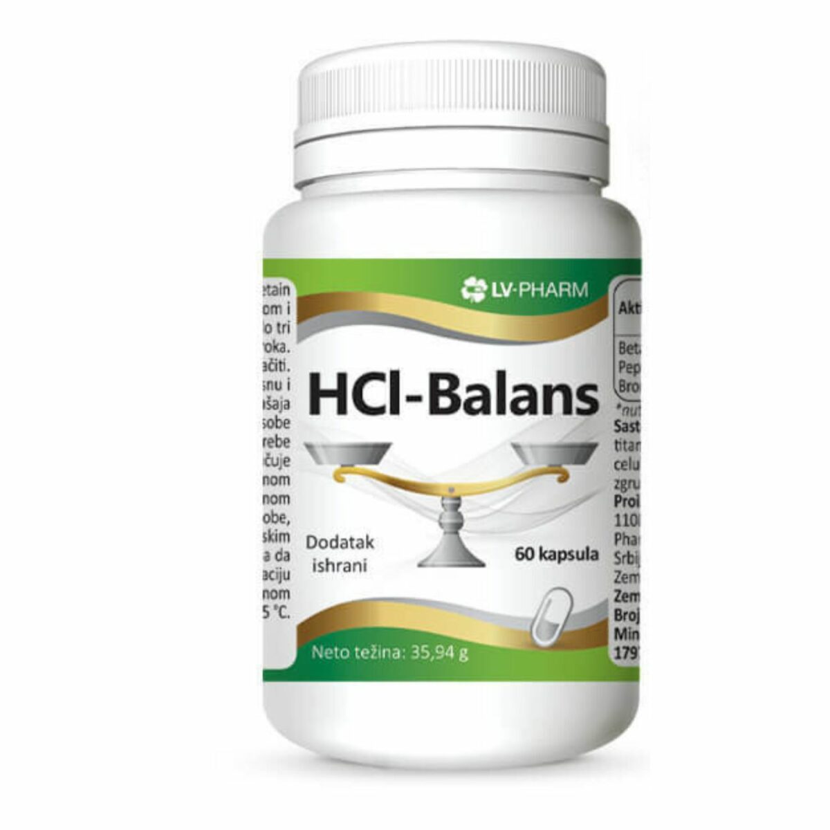 LV-HCl-Balans 60 kapsula