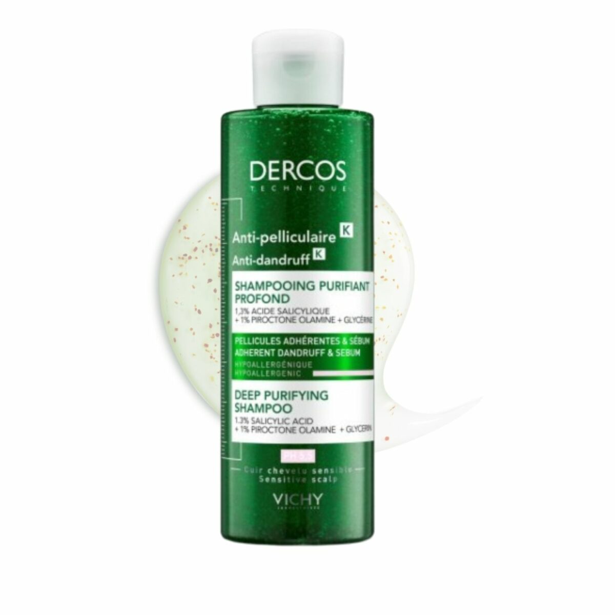VICHY DERCOS ANTI-DANDRUFF K Šampon za dubinsko čišćenje protiv prianjajuće peruti i sebuma, 250 ml