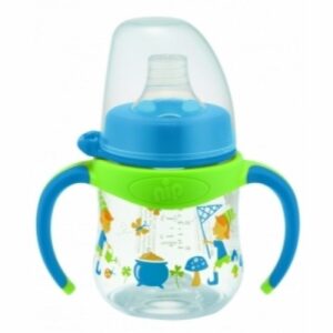 Nip trening flašica za dečake sa ručkama i silikonskim piskom 150ml