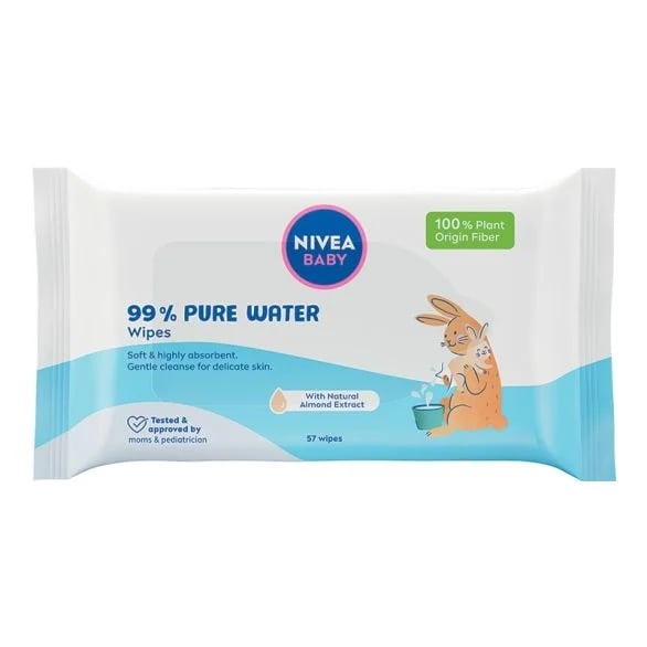 Nivea baby Pure 99% water vlažne maramice A57