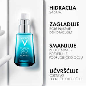VICHY MINÉRAL 89 EYES Snažnija i punija koža oko očiju sa hijaluronskom kiselinom, 15 ml