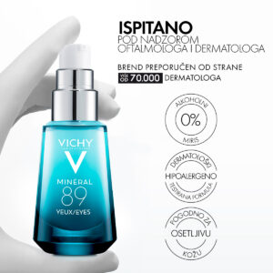 VICHY MINÉRAL 89 EYES Snažnija i punija koža oko očiju sa hijaluronskom kiselinom, 15 ml