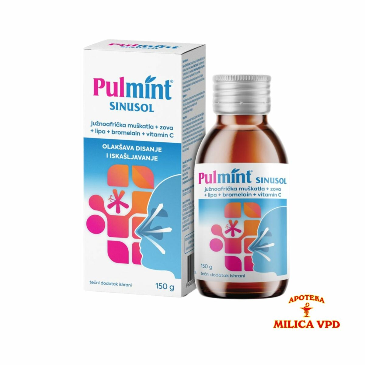 Pulmint Sinusol sirup za iskašljavanje sekreta 150ml