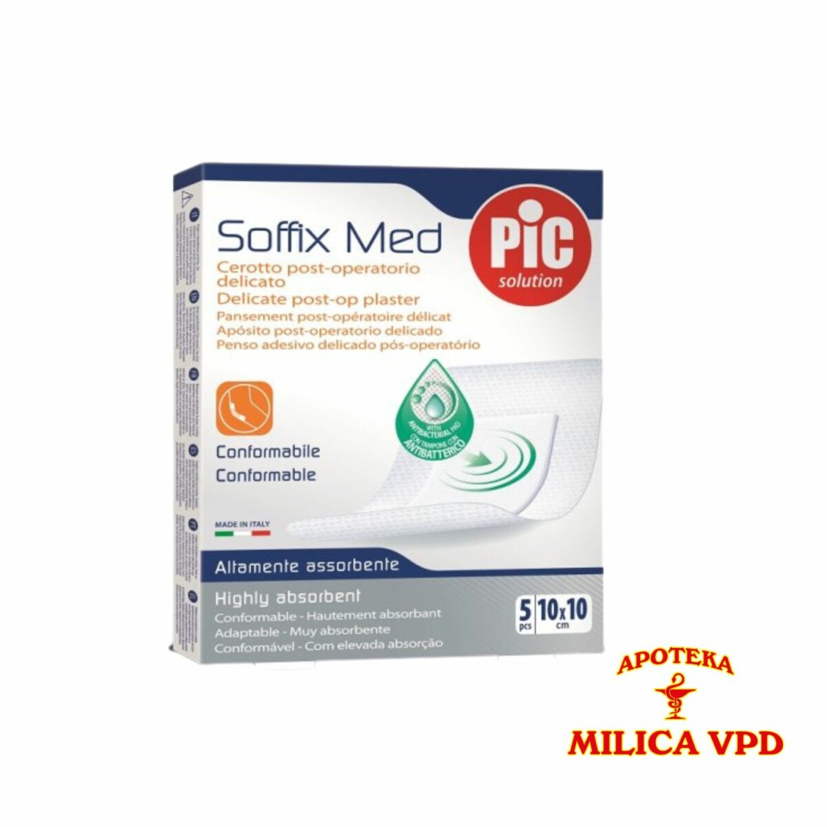Pic Soffix Med kompresa 10x10cm A5