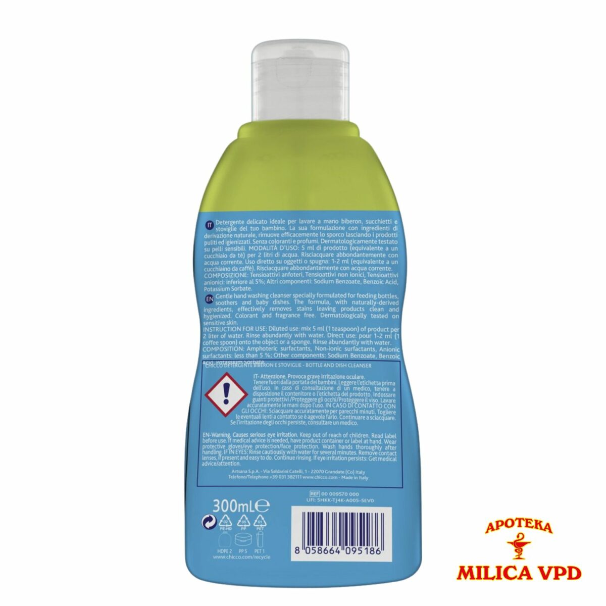 Chicco tečnost za pranje flašica i cucli 300ml - Image 2