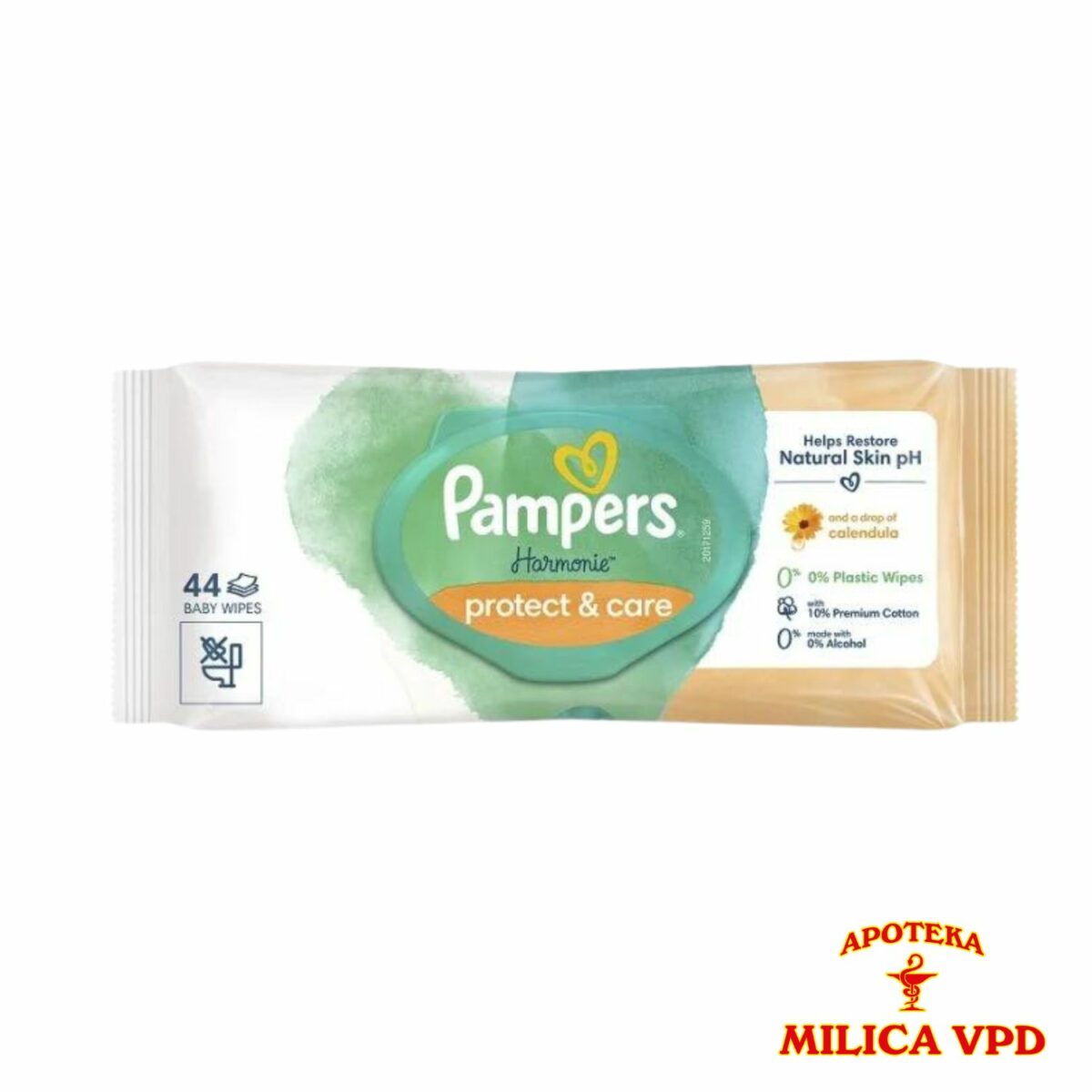 Pampers Protect and Care vlažne maramice sa ekstraktom nevena A44