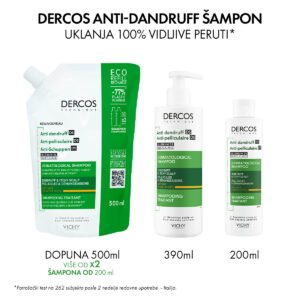 VICHY DERCOS AD Šampon protiv peruti za suvu kosu 200ml