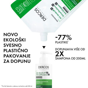 VICHY DERCOS AD Šampon protiv peruti za suvu kosu 200ml