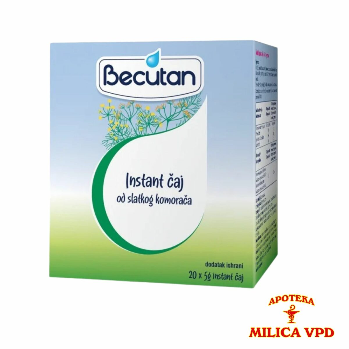 Becutan instant čaj od slatkog komorača 20x5gr