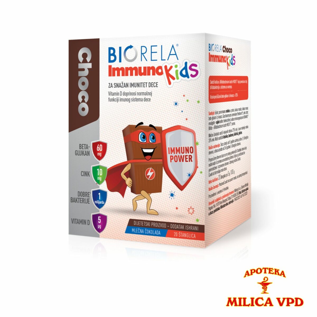 Biorela Multi Kids Immuno 20 štanglica