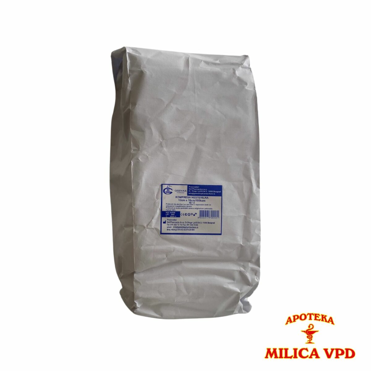 Galenika nesterilna kompresa 10x10 A100