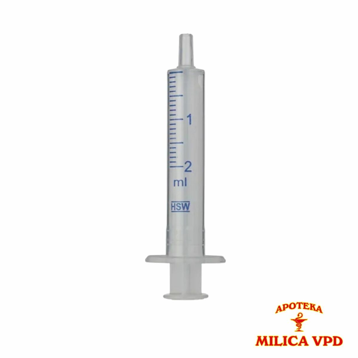 Špric 2ml dvodelni plastični sterilni bez gume