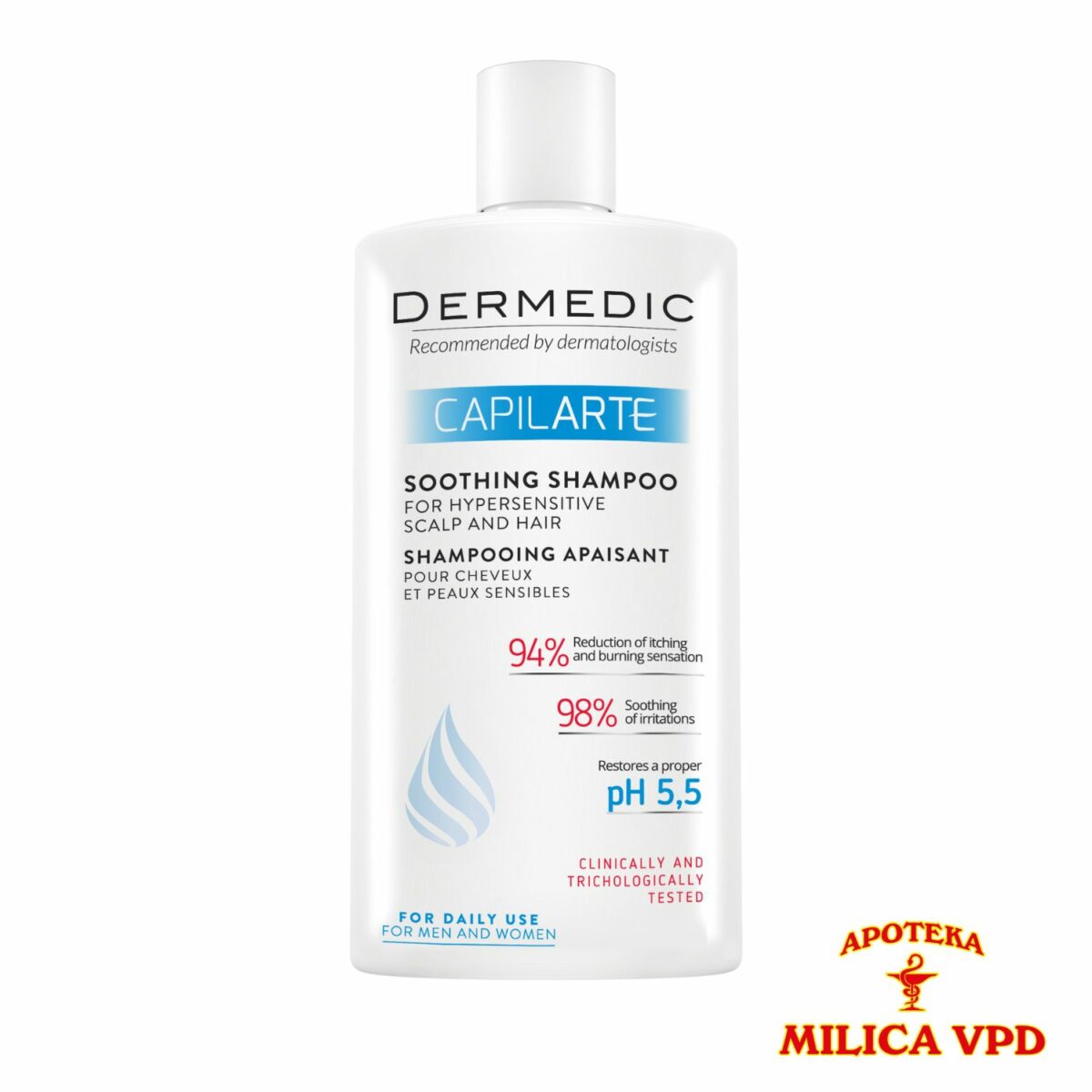 DERMEDIC CAPILARTE umirujući šampon za osetljivo i iziritirano vlasište 300ml