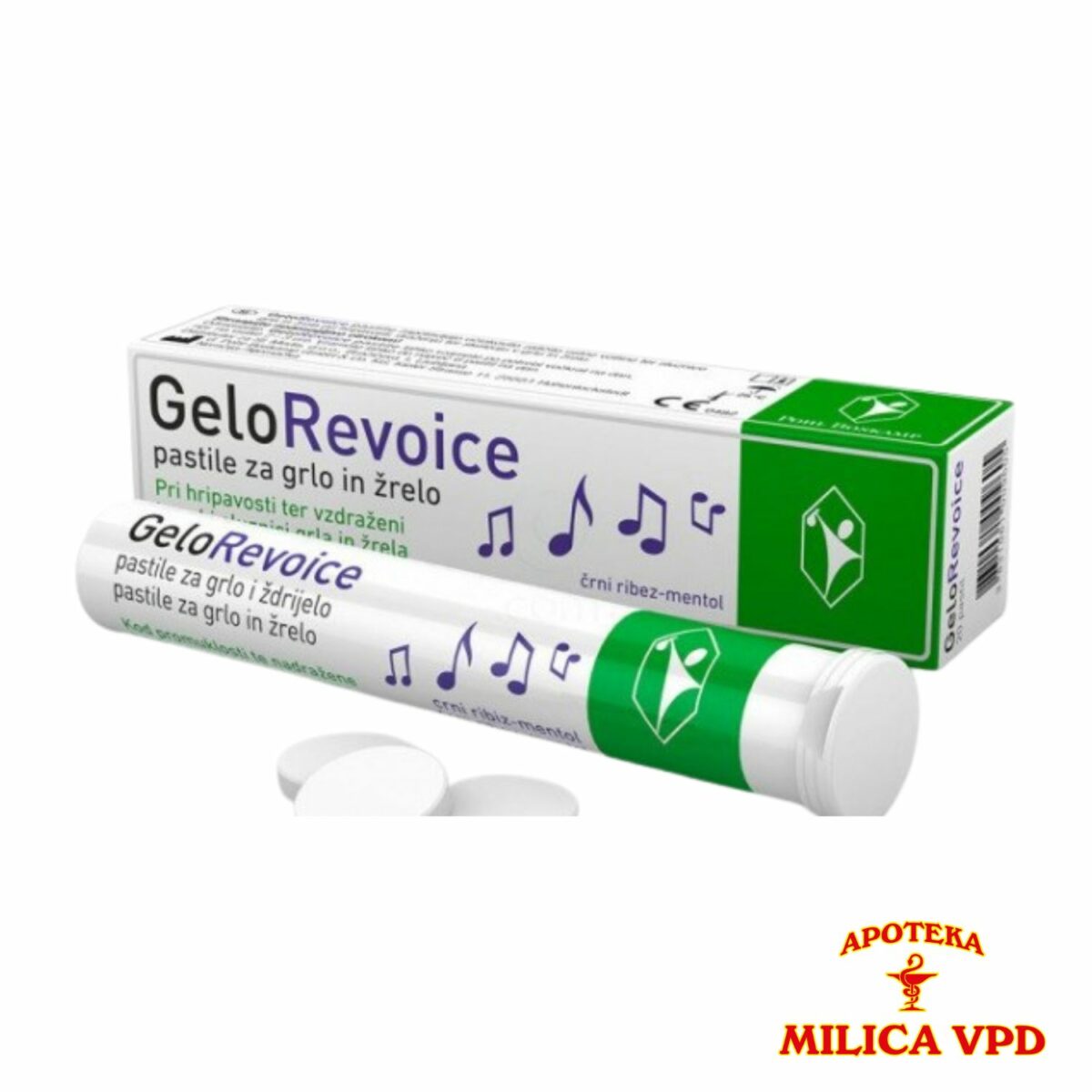 Gelorevoice Crna ribizla-mentol 20 pastila