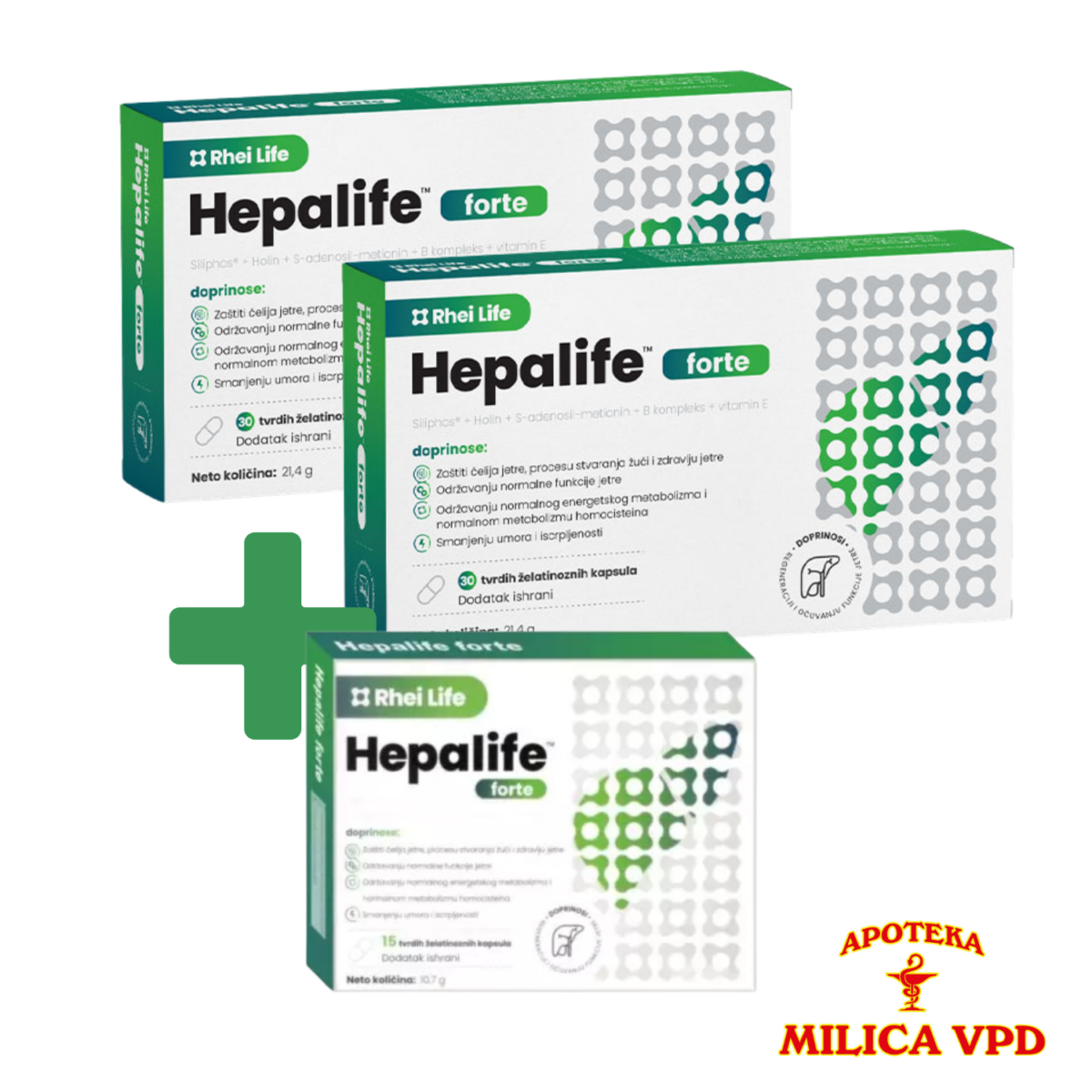 Hepalife Forte AKCIJA 2 kutije od 30 kapsula + GRATIS 1 kutija od 15 kapsula