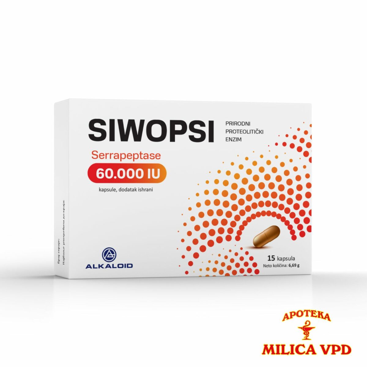 Siwopsi Serrapaptase 15x60 000 IU