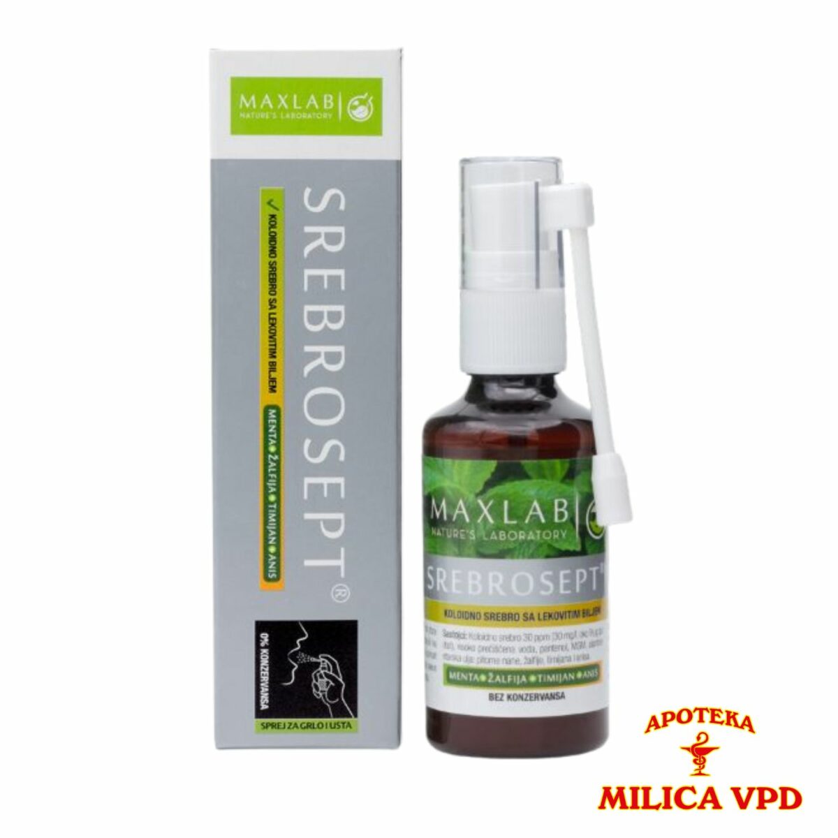 Srebrosept sprej za grlo 50ml