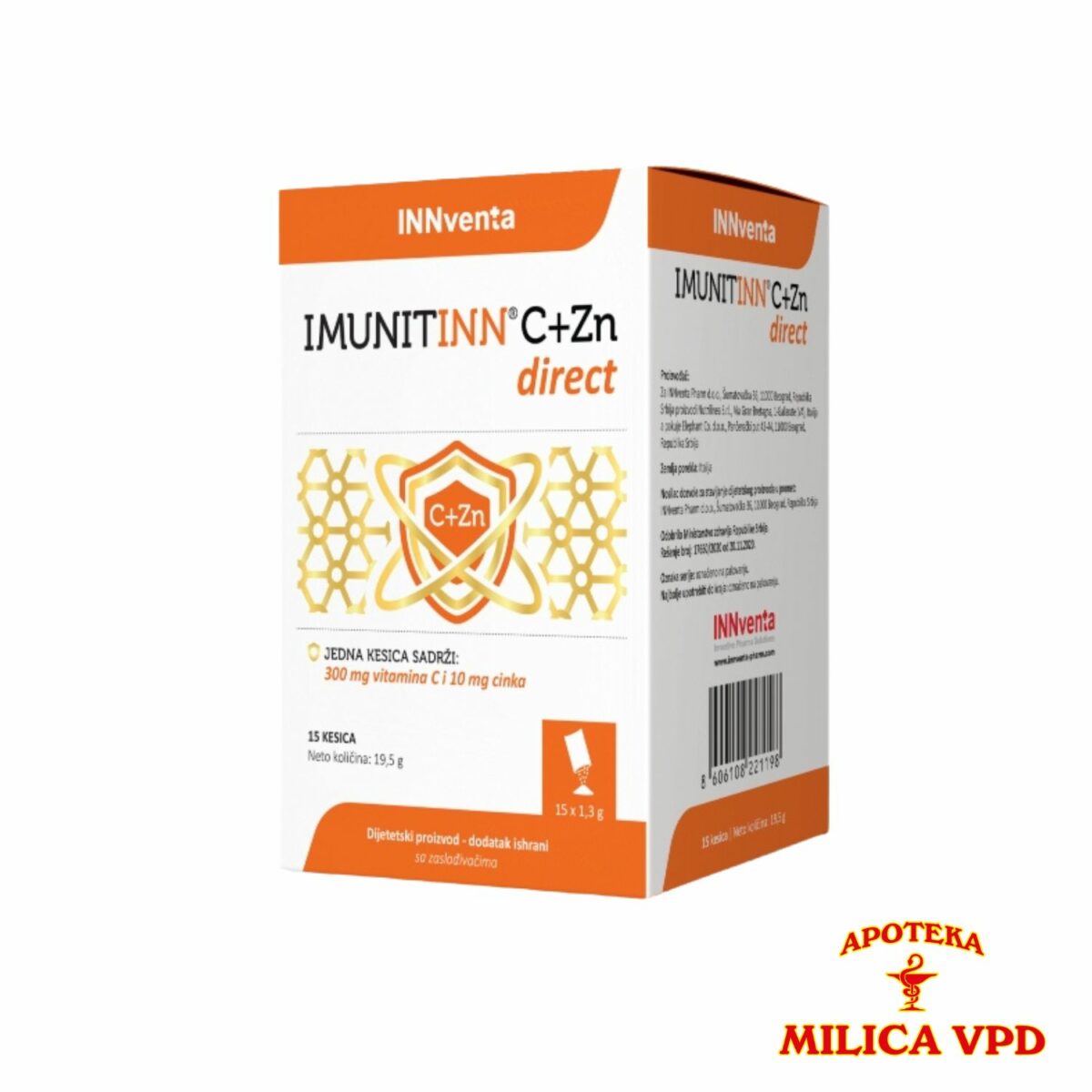 Imunitinn C+Zn direct 15 kesica