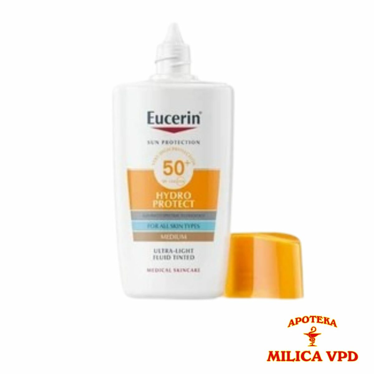 Eucerin Hydro-protect ultralagani fluid za zaštitu lica od sunca SPF 50+ Tamna