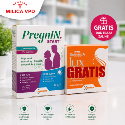 Pregnin Start 30 kapsula i 30 kesica + SWP LUX krema protiv bora GRATIS