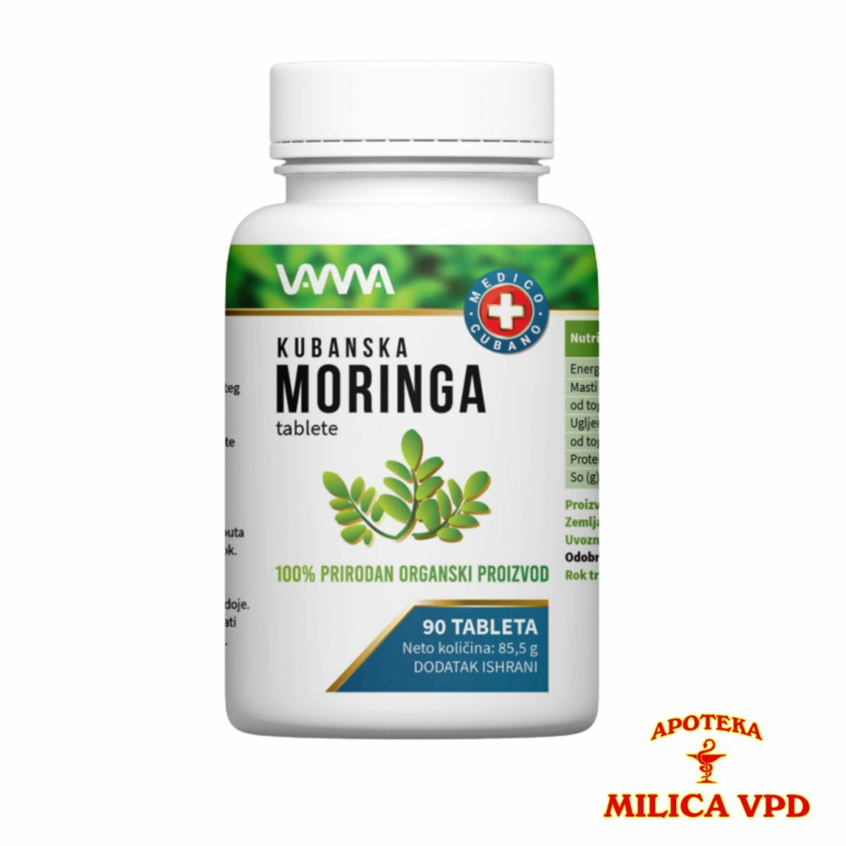 Kubanska Moringa 90 tableta