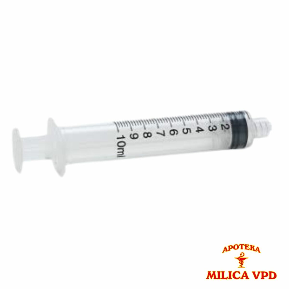 Špric 10ml trodelni plastični sterilni sa gumom sa navojem