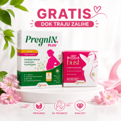 Pregnin Plus 30 kapsula + 30 kaspula + SWP BUST gel za grudi, dekolte i kožu iznad lakata GRATIS