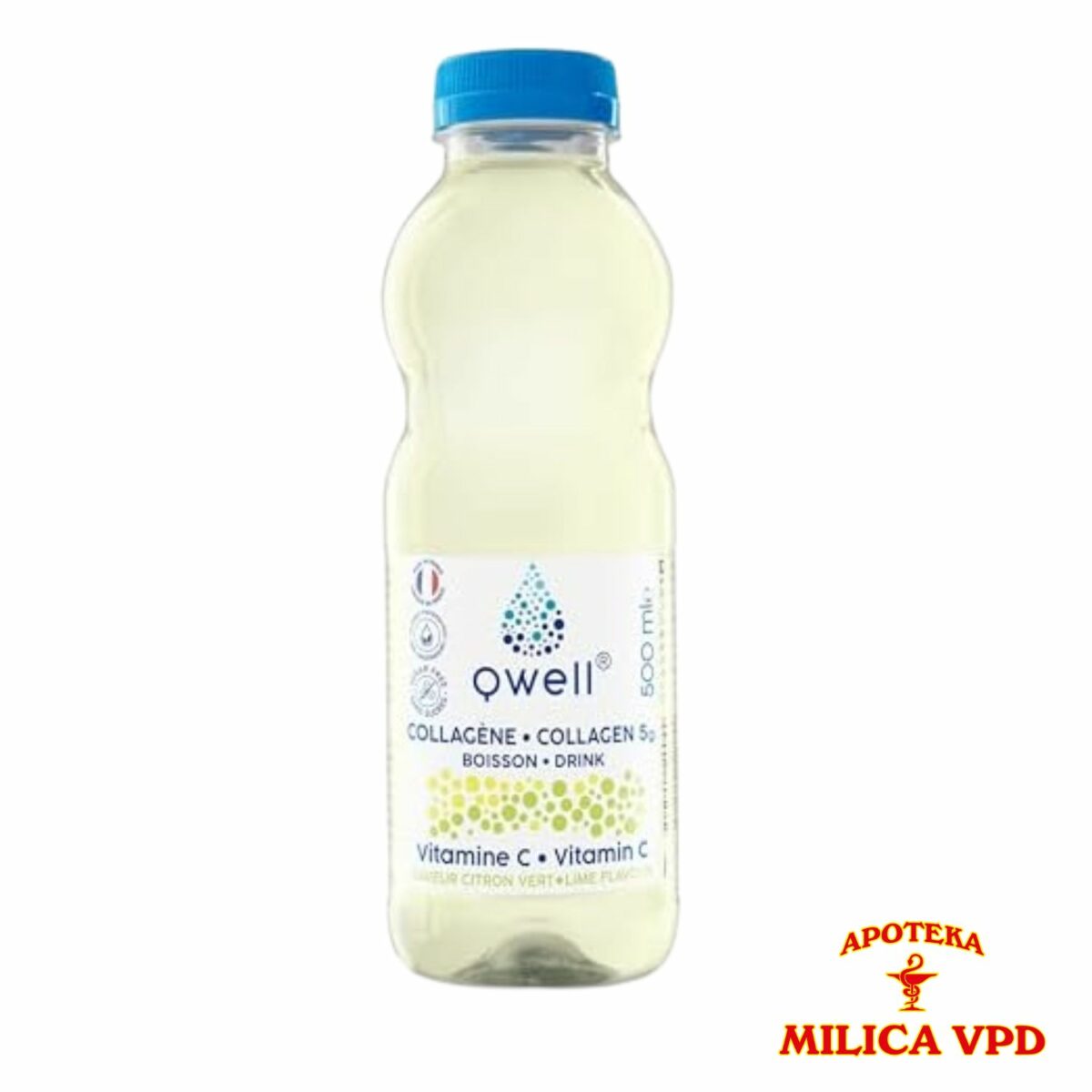 Qwell kolagenska voda limeta 500ml