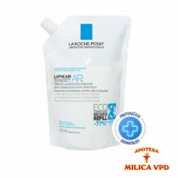 La Roche-Posay LIPIKAR SYNDET AP+ Kremasti gel za tuširanje obogaćen lipidima za svakodnevno pranje osetljive suve kože s osećajem svraba i iritacija, pogodno za bebe, decu i odrasle, 400 ml Refil