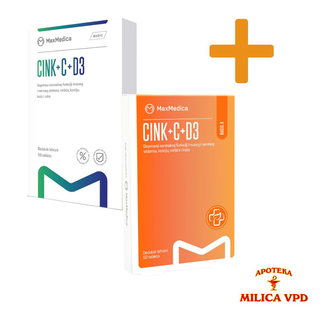 Max Medica Cink+C+D3 A 50 1+1 GRATIS