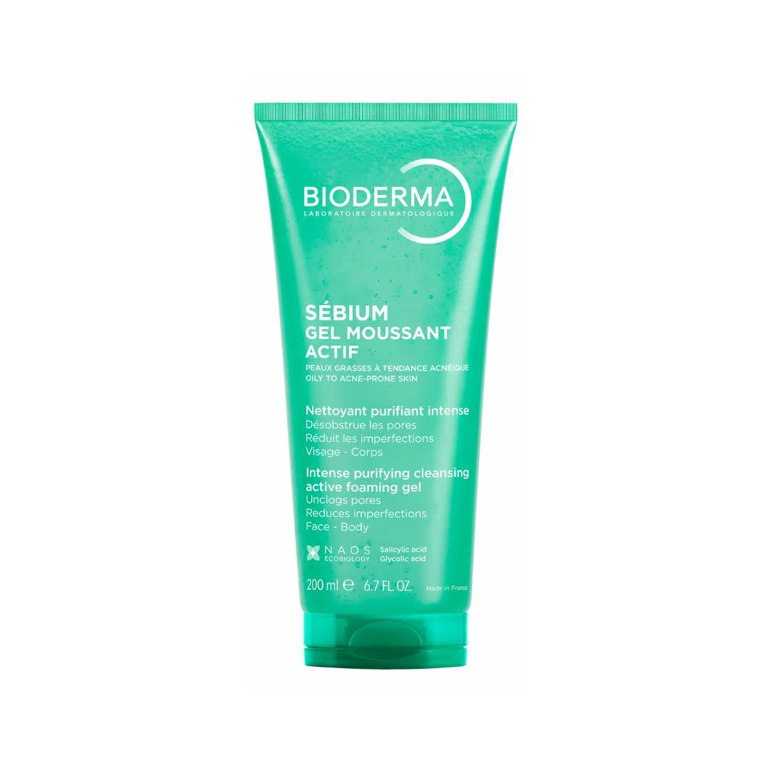 Bioderma Sebium Gel Moussant Actif Aktivni gel za umivanje masna do aknama sklona koža 200ml