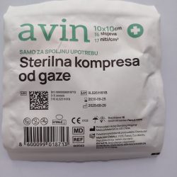 Kompresa sterilna 10x10cm 16 slojeva AVIN A1