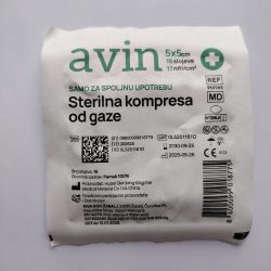 Kompresa sterilna 5x5cm 16 slojeva AVIN A1