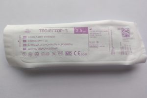 Špric 2,5-3ml trodelni plastični sterilni sa gumom TROGE